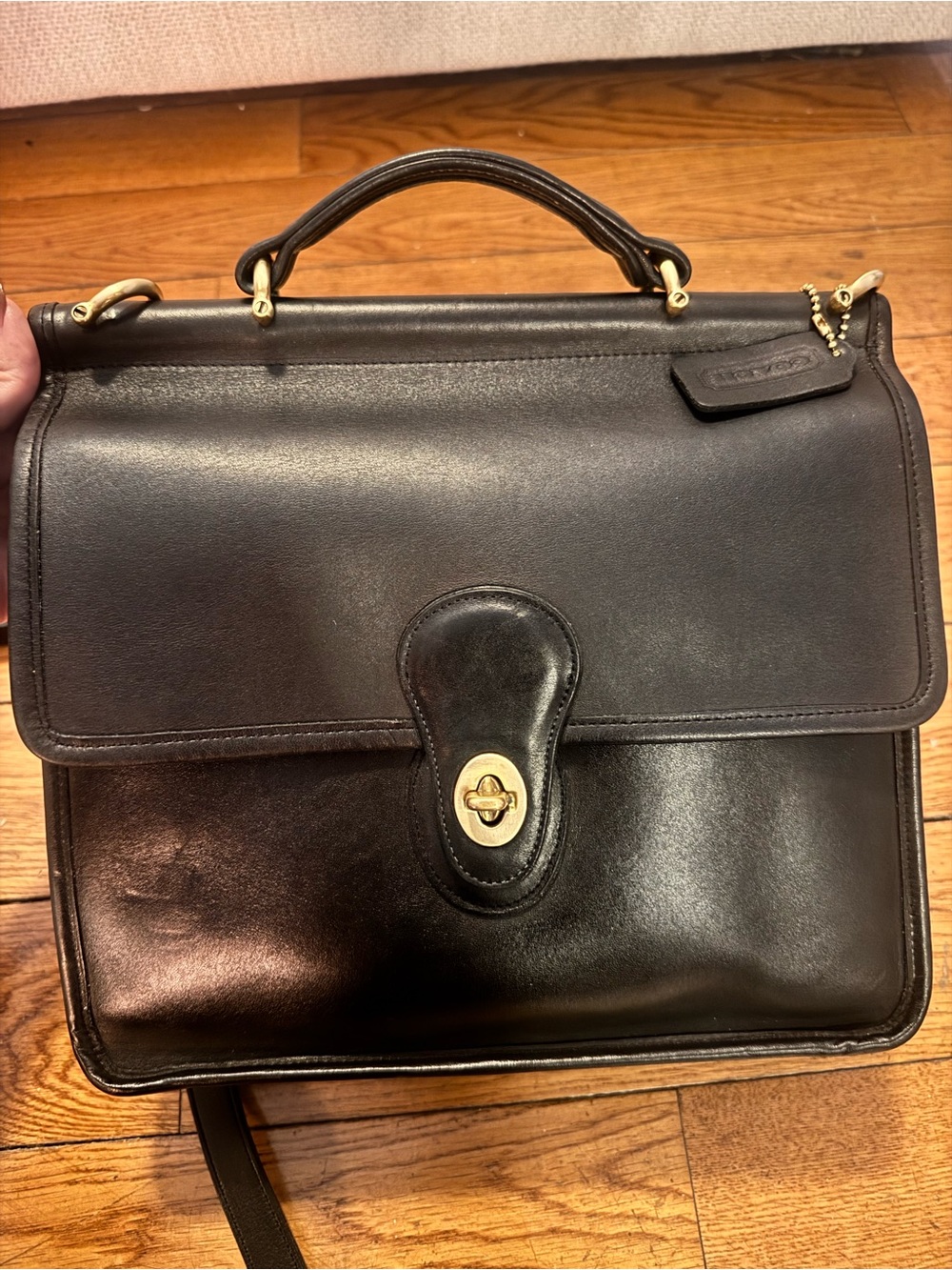 Vintage Coach Willis Crossbody Bag Black 9927 USA made - Picture 2 of 9